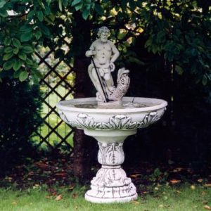 Poseidon egytálcás szökőkút díszes talppal (átmérő 108cm)