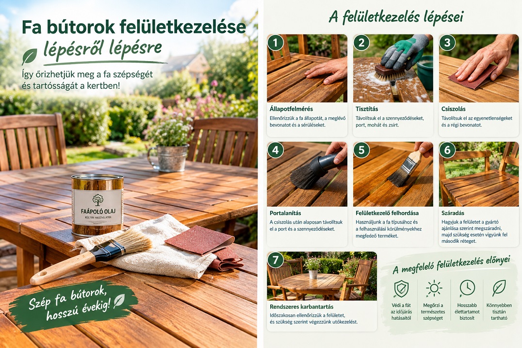 Fa bútorok felületkezelésének lépései